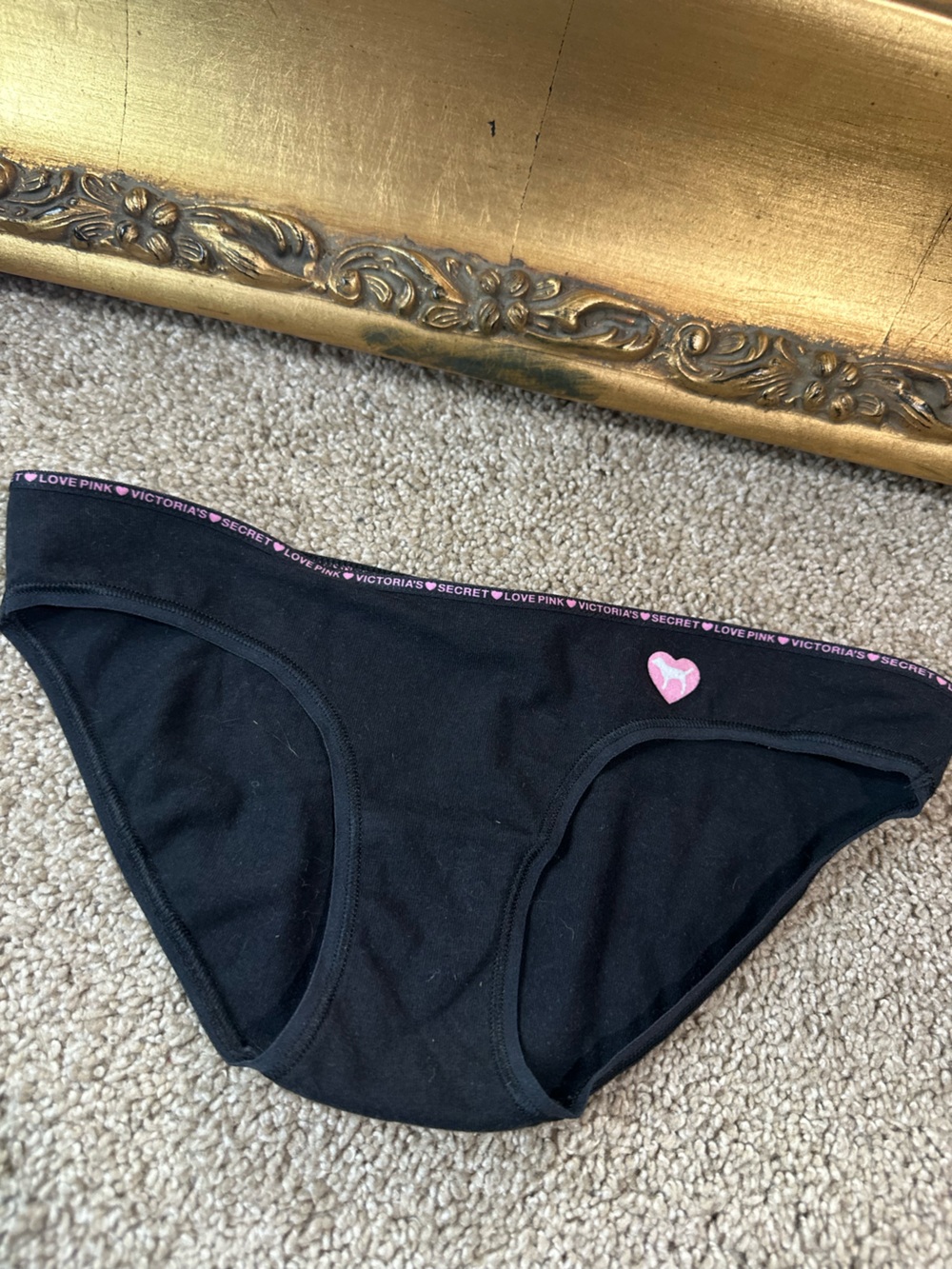 New Vintage Pink Victoria's Secret 2006 Extra Low Rise Bikini Size XS Black Pink